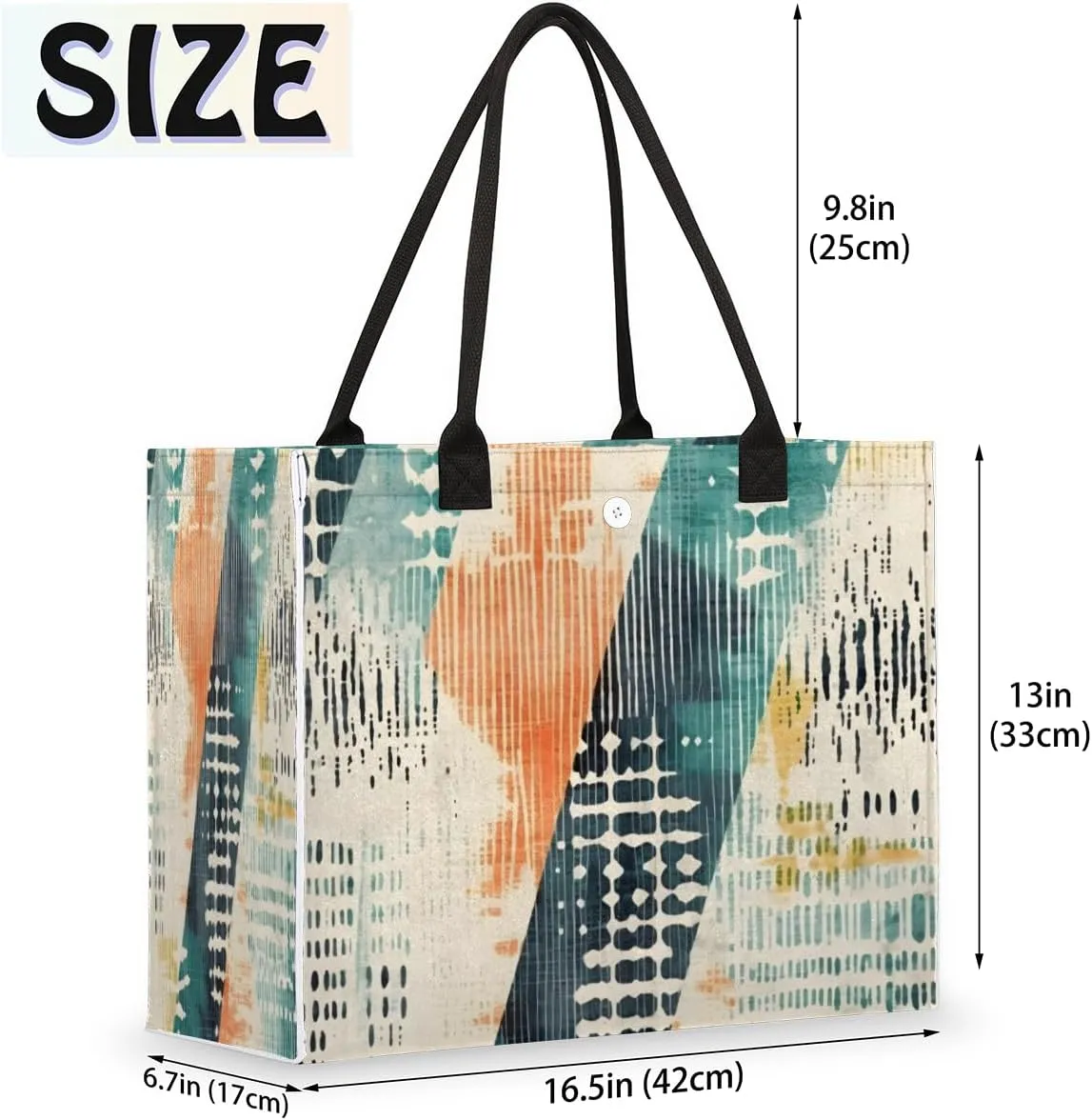 QsirBC Art Abstracted Design Tote Bag for Women Shoulder Bags with Pockets Handbags Purses Large Totes