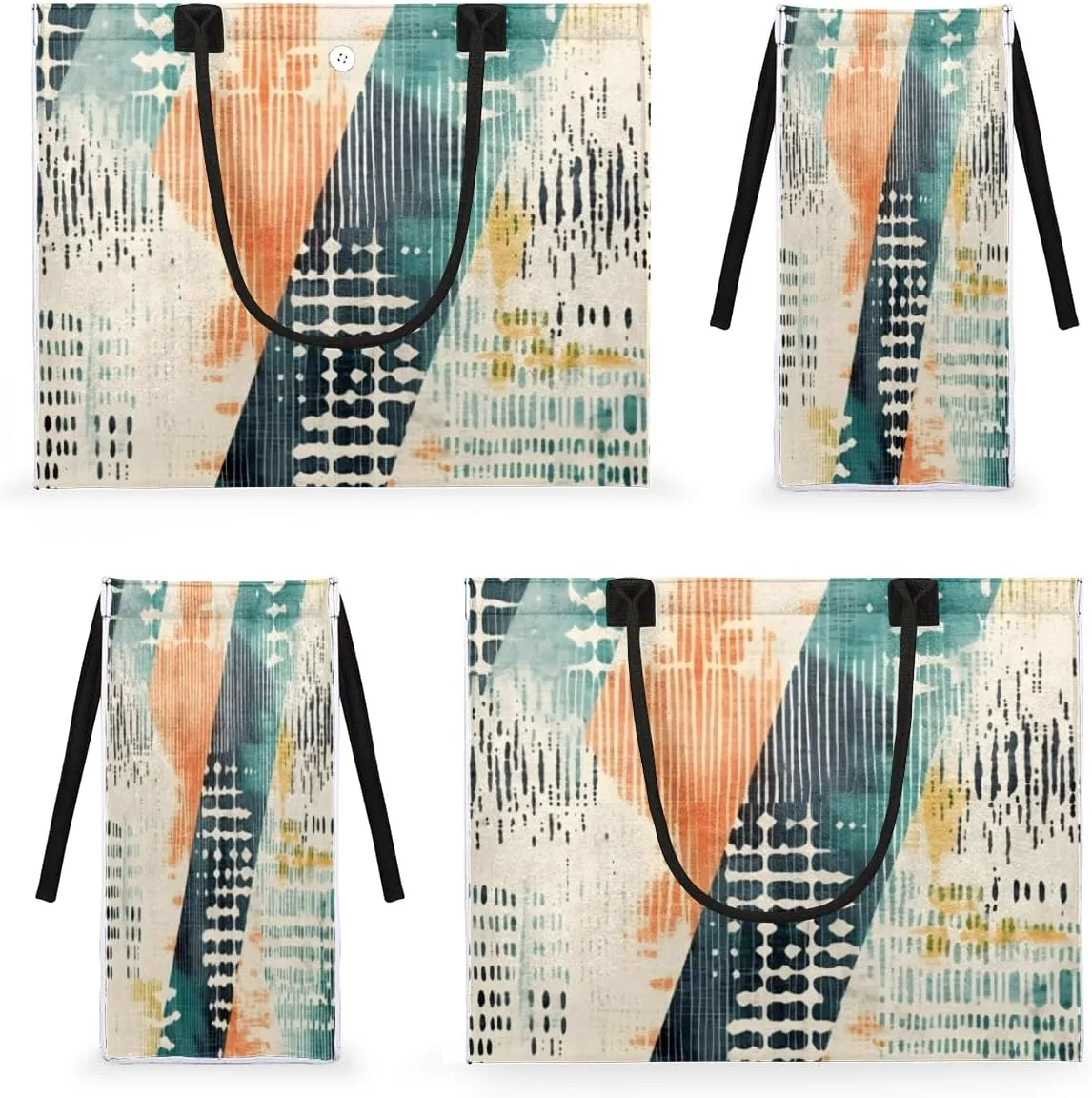 QsirBC Art Abstracted Design Tote Bag for Women Shoulder Bags with Pockets Handbags Purses Large Totes