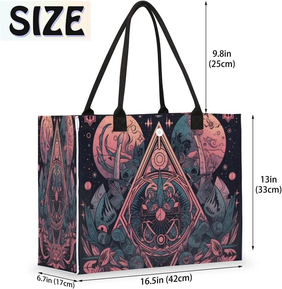 QsirBC Classic Abstractions Tote Bag for Women Shoulder Bags with Pockets Handbags Purses Large Totes