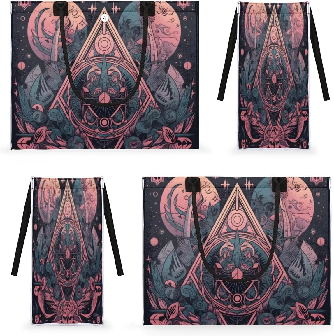 QsirBC Classic Abstractions Tote Bag for Women Shoulder Bags with Pockets Handbags Purses Large Totes