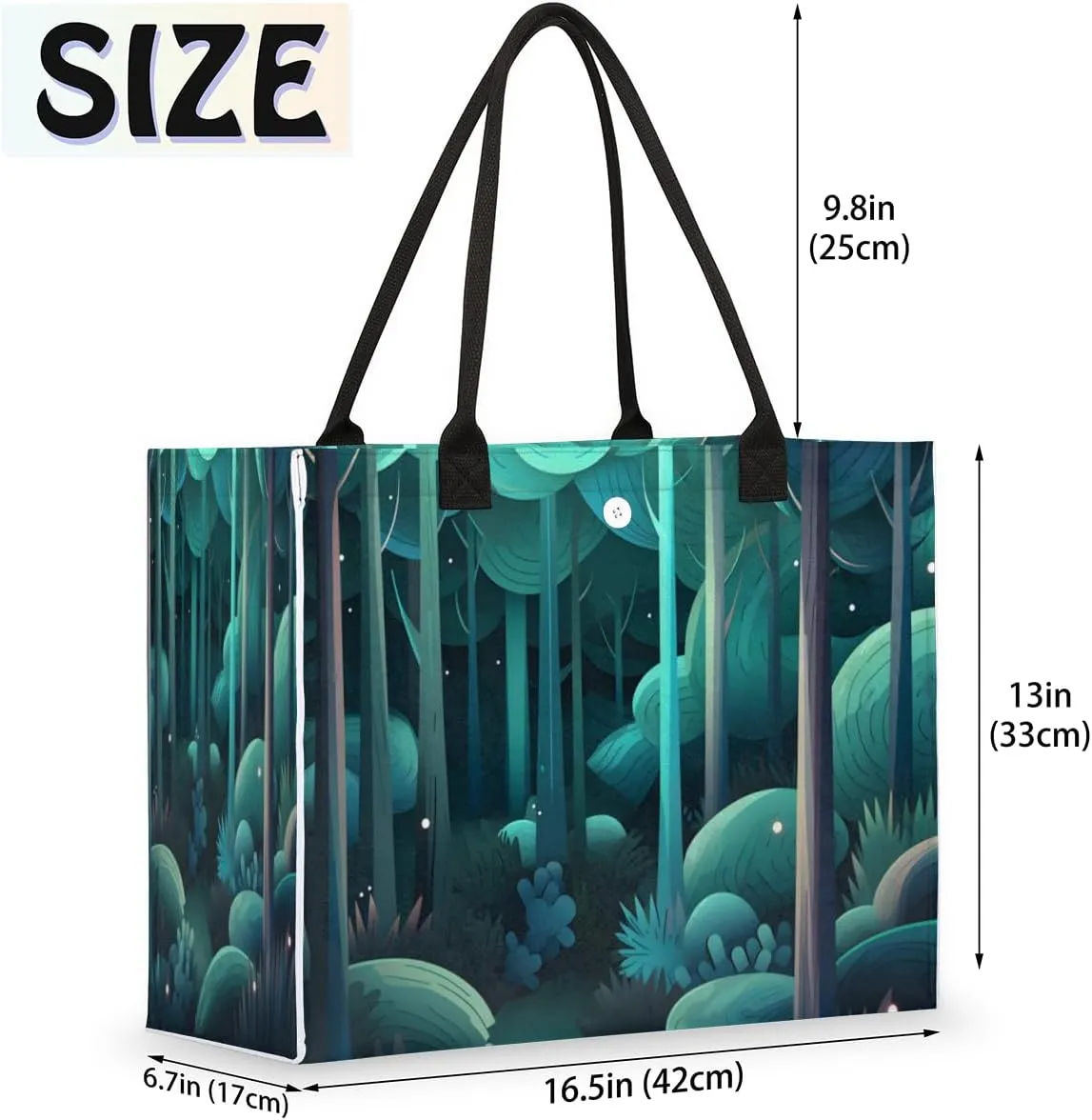 QsirBC Food Design Tote Bag for Women Shoulder Bags with Pockets Handbags Purses Large Totes