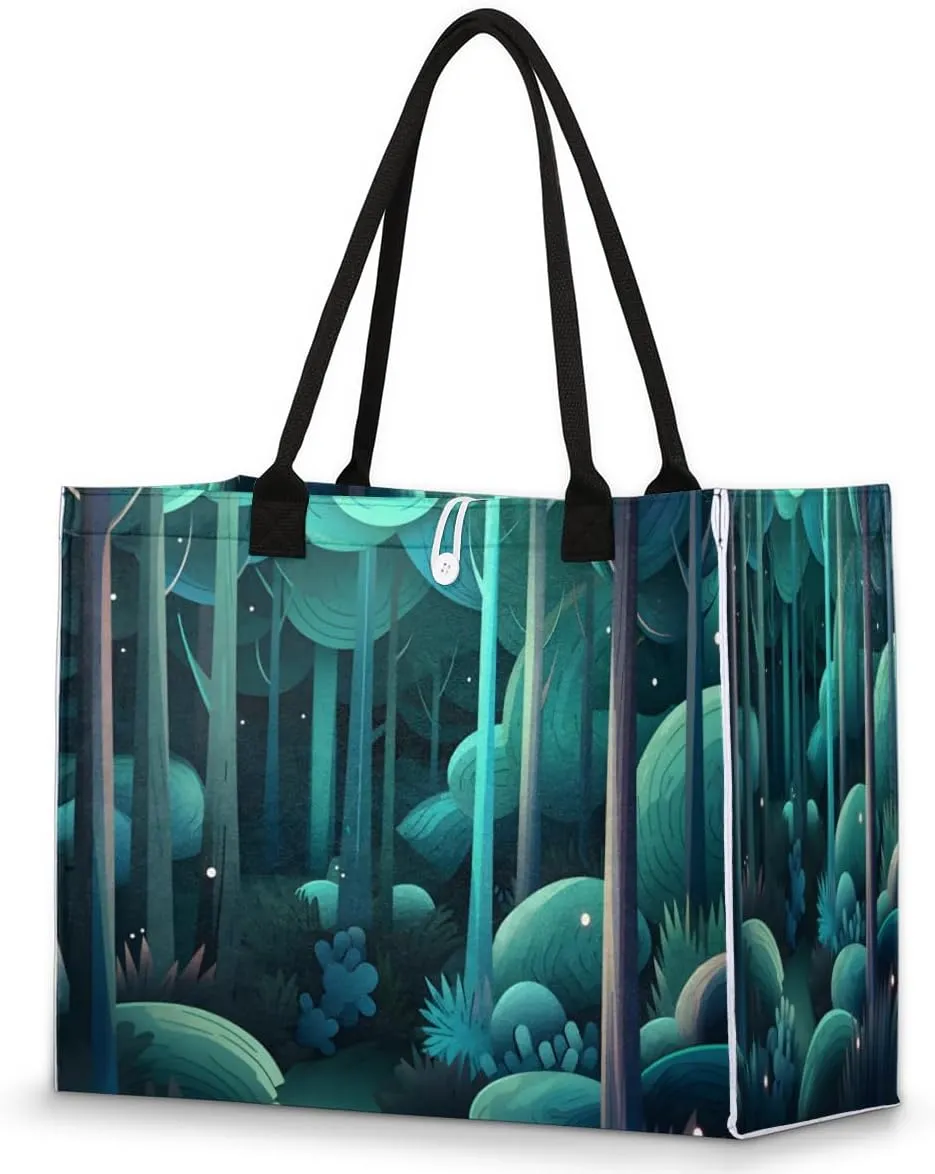 QsirBC Food Design Tote Bag for Women Shoulder Bags with Pockets Handbags Purses Large Totes