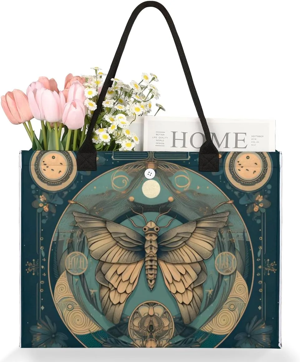 QsirBC Frogs Pattern Theme Tote Bag for Women Shoulder Bags with Pockets Handbags Purses Large Totes