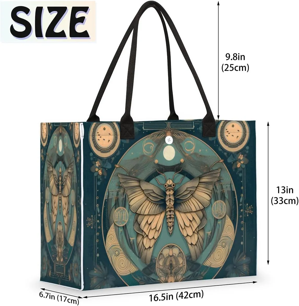 QsirBC Frogs Pattern Theme Tote Bag for Women Shoulder Bags with Pockets Handbags Purses Large Totes