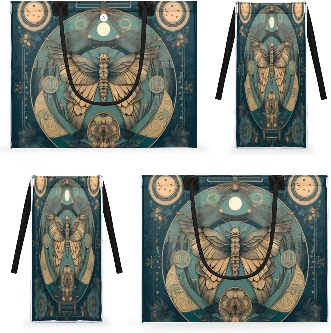 QsirBC Frogs Pattern Theme Tote Bag for Women Shoulder Bags with Pockets Handbags Purses Large Totes
