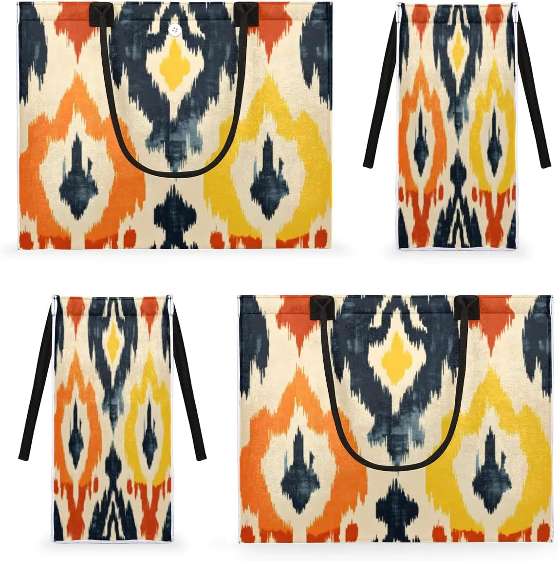 QsirBC Geometrical Design Tote Bag for Women Shoulder Bags with Pockets Handbags Purses Large Totes