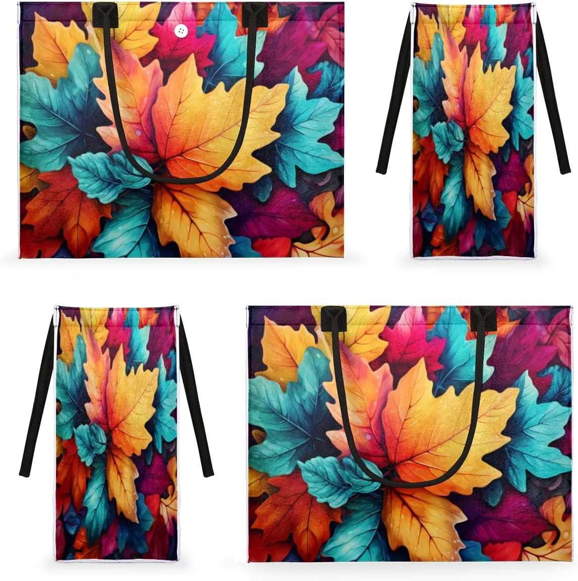 QsirBC Maple Leaf Plant Tote Bag for Women Shoulder Bags with Pockets Handbags Purses Large Totes