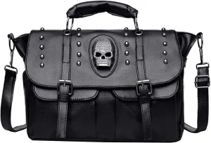 RainoSee Women Rivet Handbag Purse Tote Gothic Satchel Top-Handle Shoulder Crossbody Bag Satchels