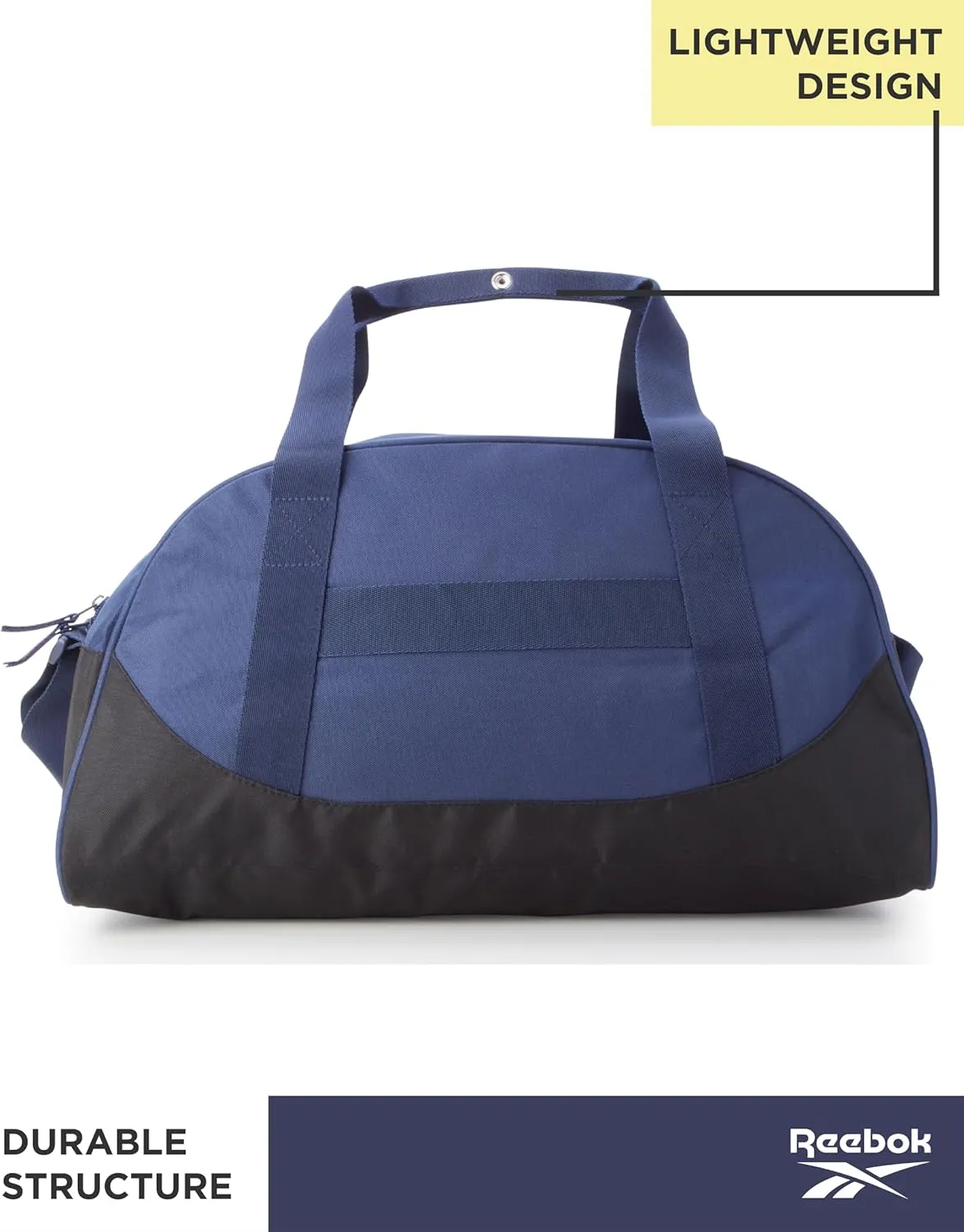 Reebok Duffle Bag - Unisex Lightweight Gym, Sports and Travel Mini Carry On Weekender Bags for Women and Men, Size One Size, Solange Navy