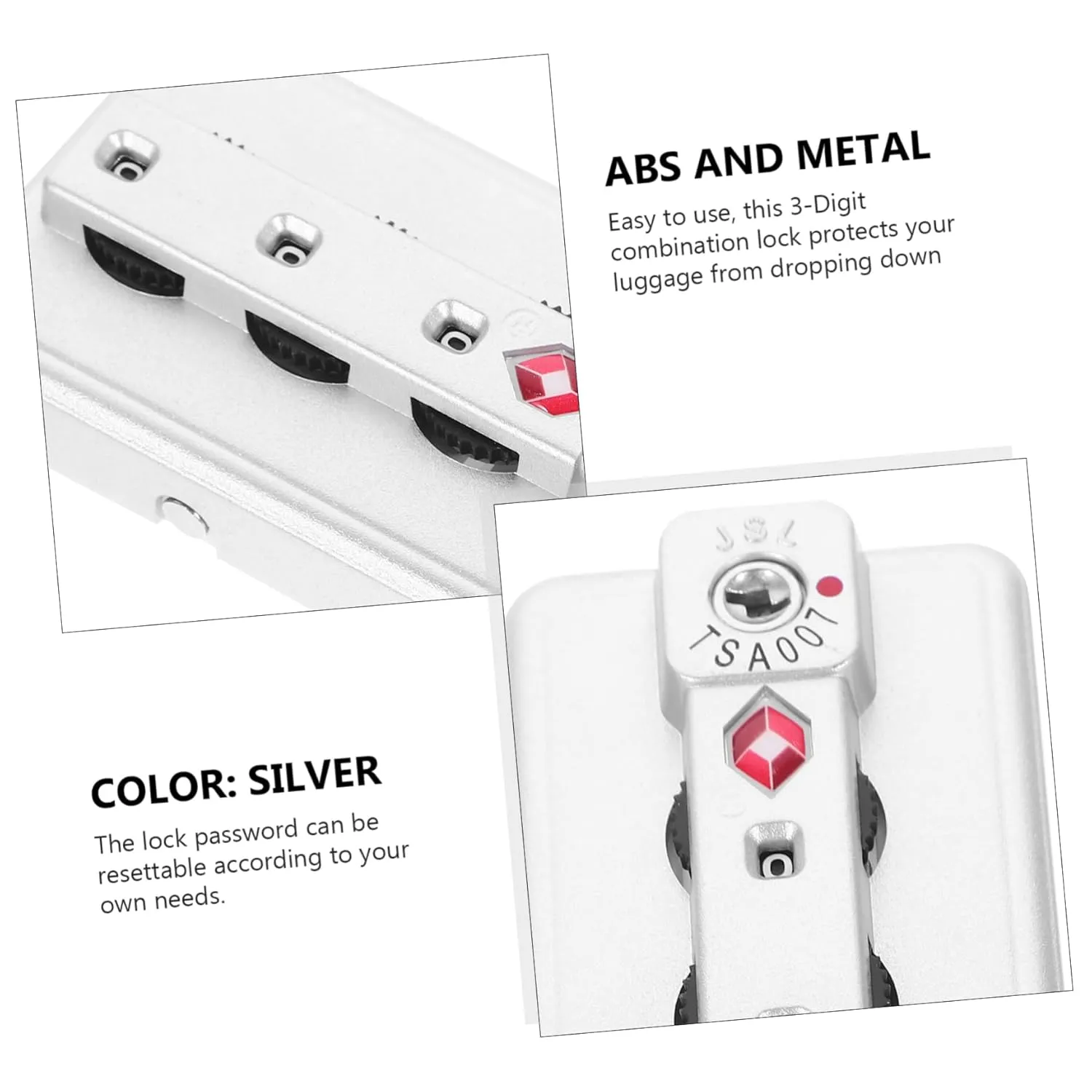 Replacement Luggage Lock,Zipper Locks Luggage,Customs Combination Lock,Portable Luggage , Digital Padlock,Outdoor Password Lock,Suitcase Password Security Lock for Travel Luggage Lock