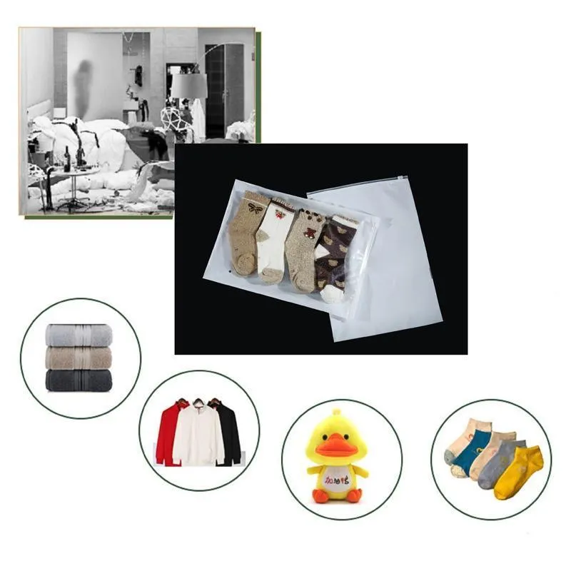 Resealable Storage Clothes Bags with Air Hole 300PCS 4Sizes