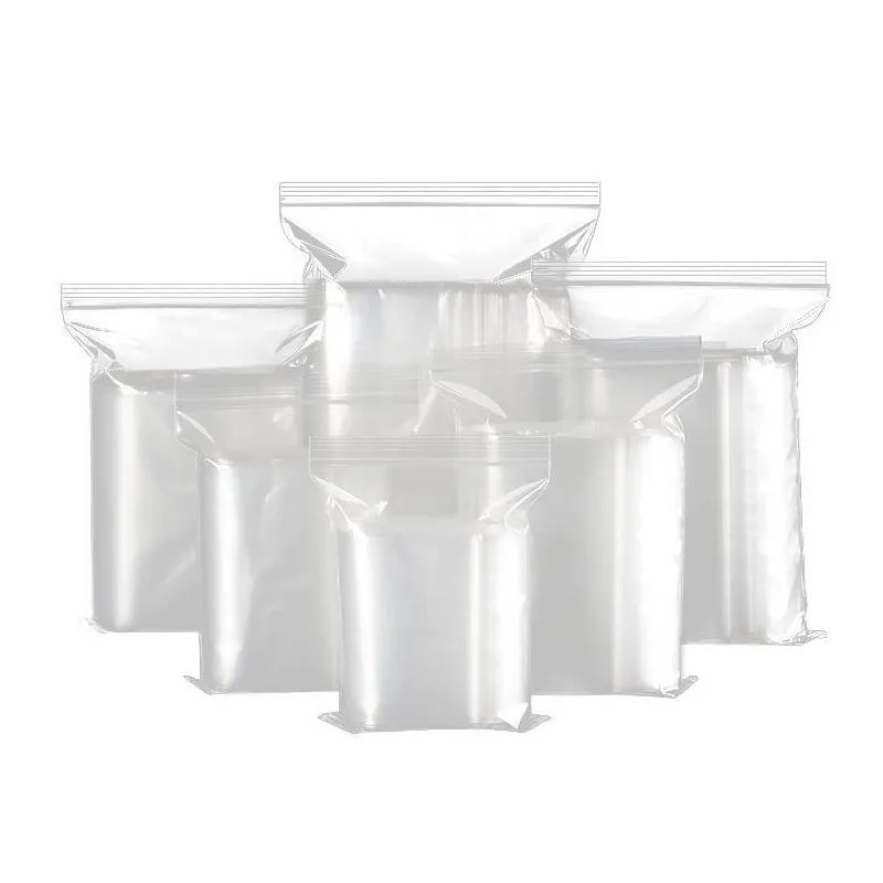 Resealable ZipLock Plastic Bags 100PCS 11Sizes