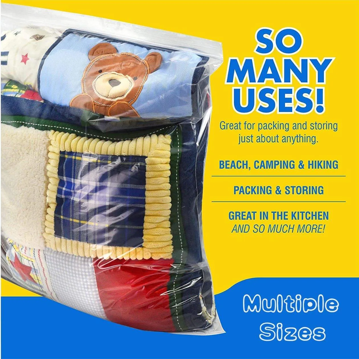Resealable ZipLock Plastic Bags 100PCS 11Sizes