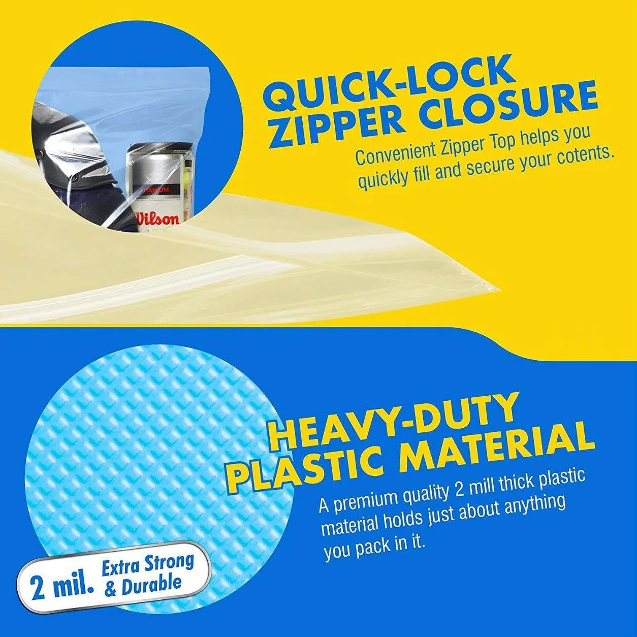 Resealable ZipLock Plastic Bags 100PCS 11Sizes