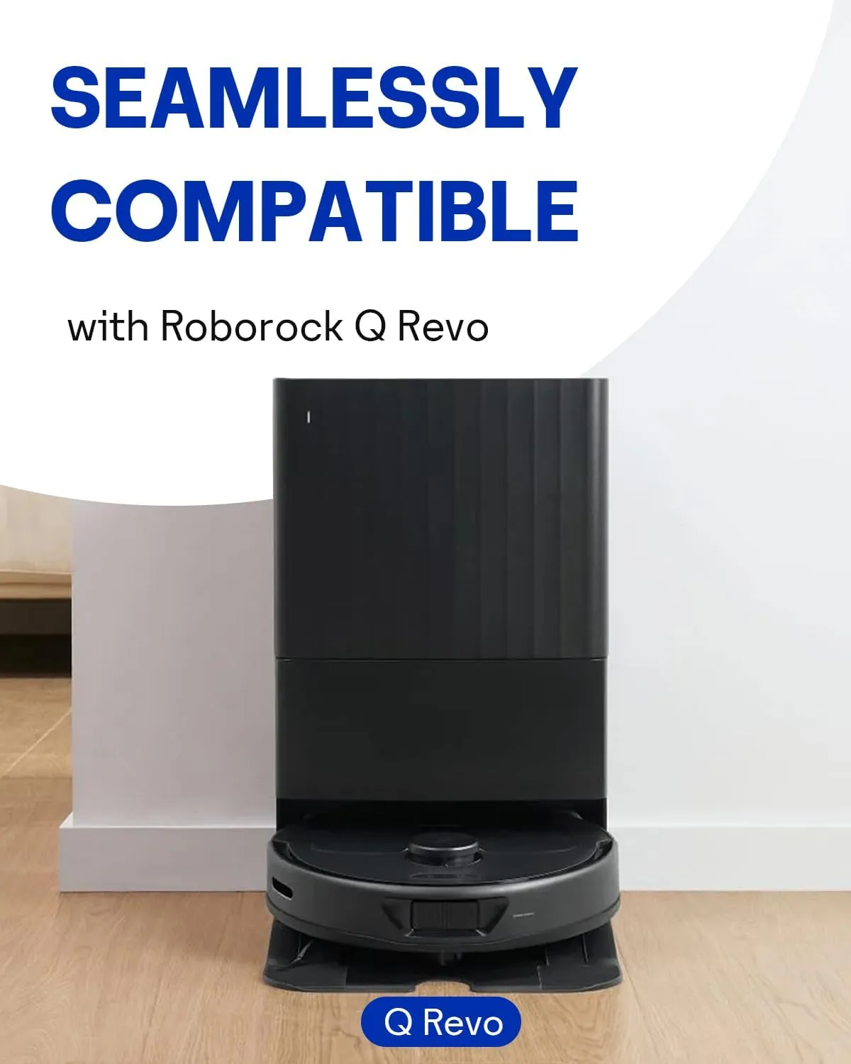 Reusable Dust Bags for Roborock Qrevo S8 MaxV Ultra, S8 Max Ultra, Saros 10R Robot Vacuum Multifunctional Dock, 2.7L Large Capacity Reusable Vacuum Bags Replacement Parts, 3 Pack