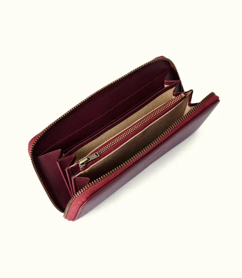 R.M.Williams - Singleton Zip Wallet - Cranberry