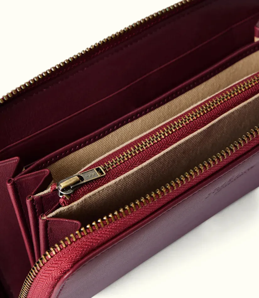 R.M.Williams - Singleton Zip Wallet - Cranberry