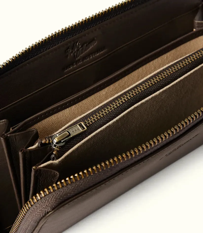 R.M.Williams - Singleton Zip Wallet - Dark Chocolate