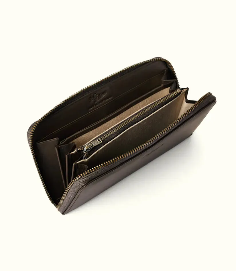R.M.Williams - Singleton Zip Wallet - Dark Chocolate