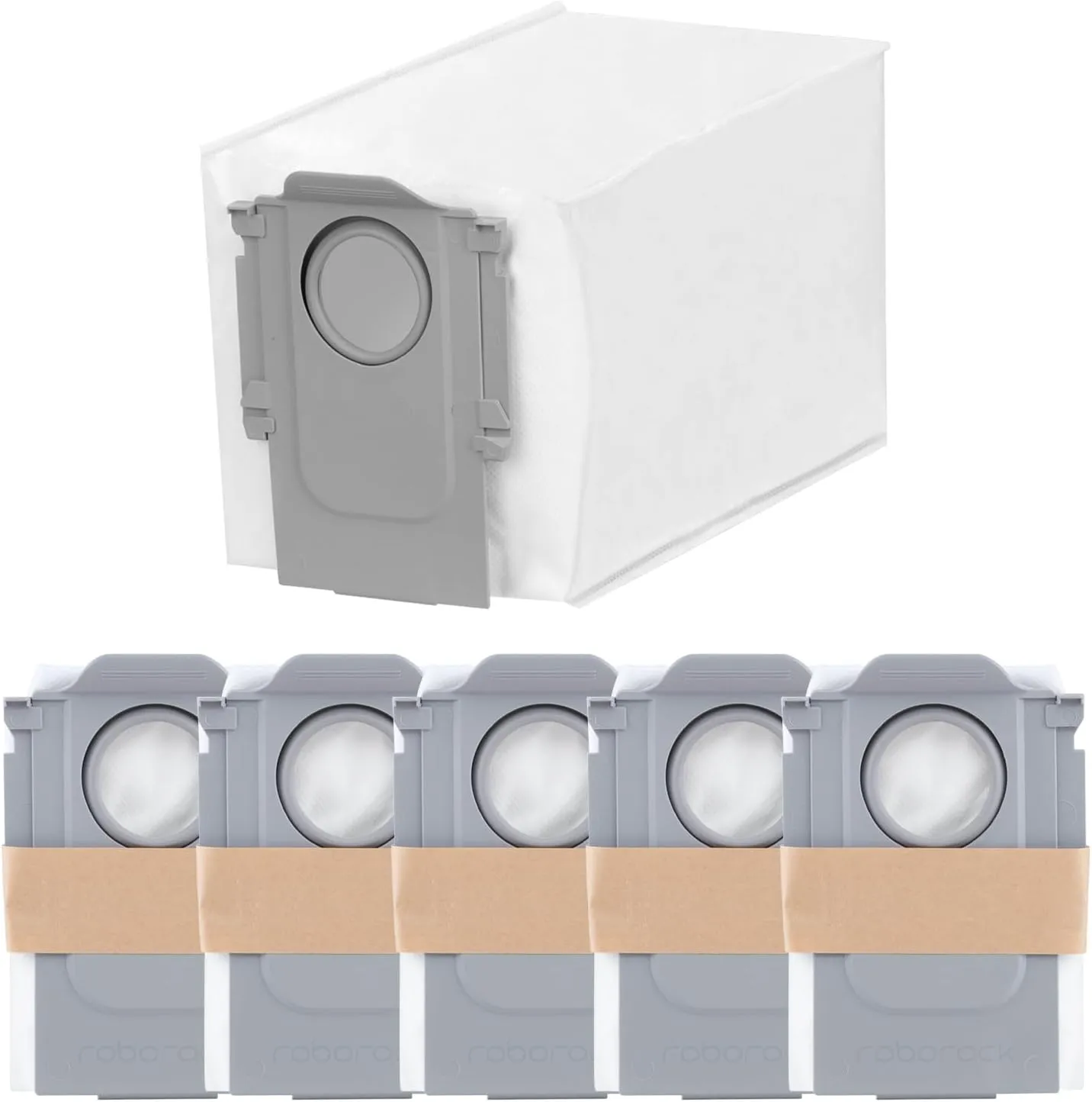 roborock 6 Packs Disposable Dust Bags for QRevo series S8MaxV Ultra, S8Max Ultra, QrevoMaxV, QrevoPro, Qrevo Curv, QrevoCurvS5X,QrevoEdge,Saros10series,Qrevo Slim, QrevoEdgeS5A,QV 35A Robot Vacuum