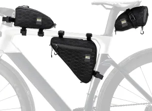 ROCKBROS Bike Triangle Bag Bike Frame Bag Waterproof Bike Saddle Bag for Cycling Accessories Pouch for Mountain Road Bike 3 Pieces Combi