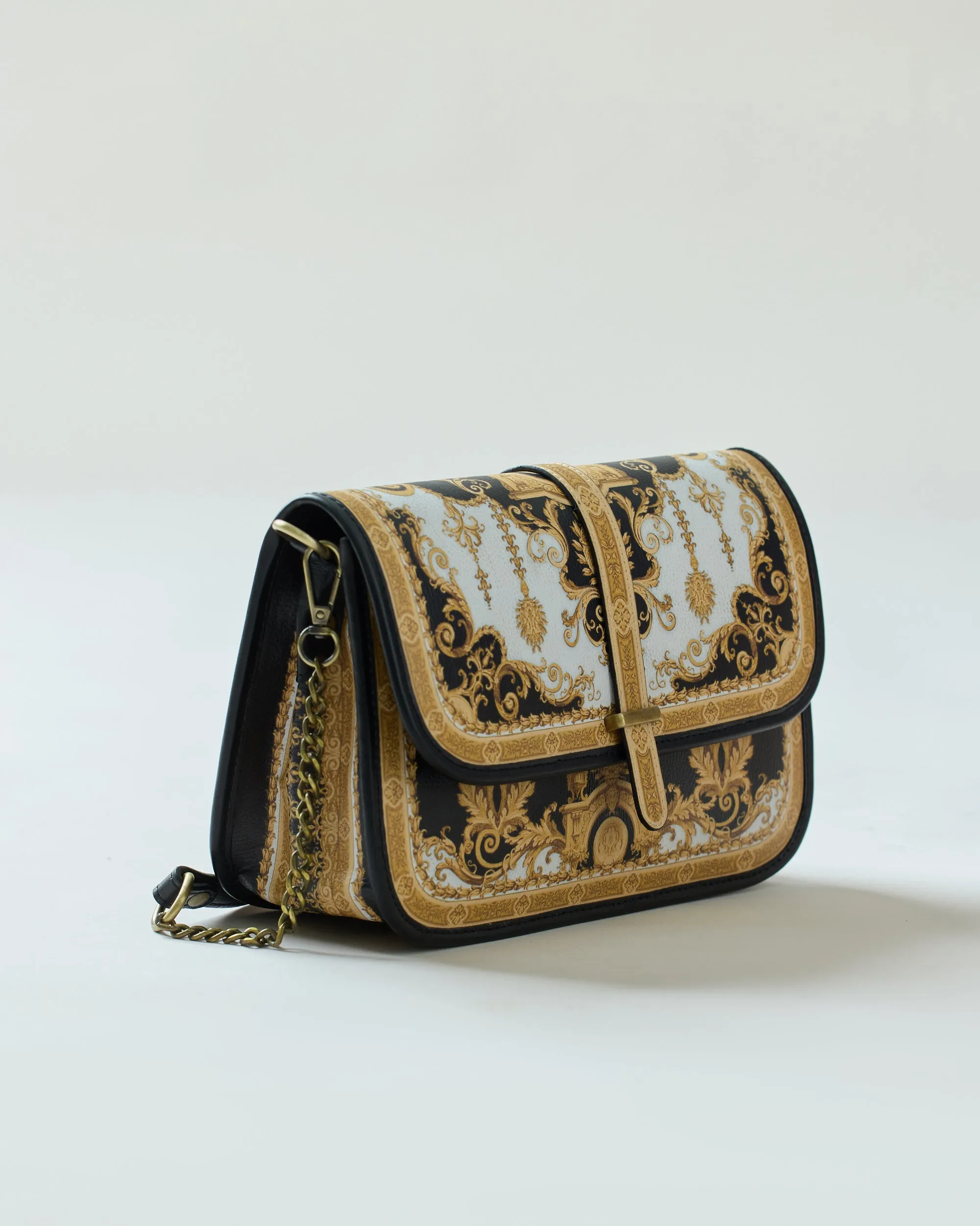 Rome - Satchel : Black/Gold