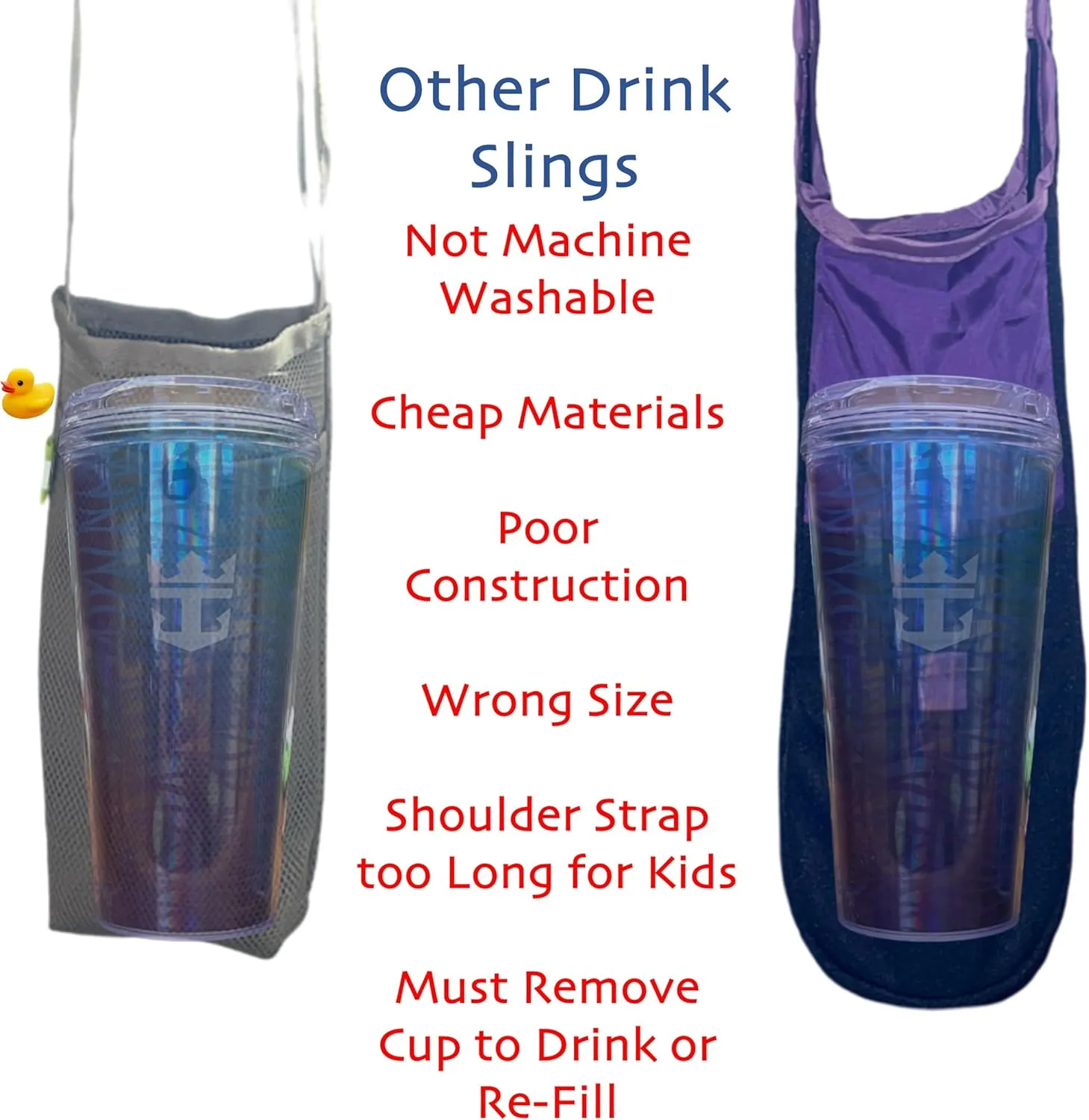 Royal Caribbean Cruise Essentials 2024 - 2-Pack Cup Sling (Black)