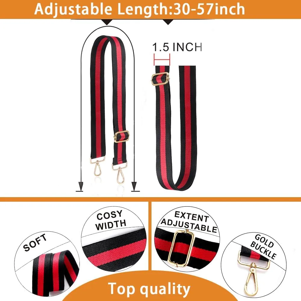 S-Jacorry Purse Strap Replacement Crossbody Wide Shoulder Strap Adjustable Canvas Straps Handbag Strap Replacement Belts