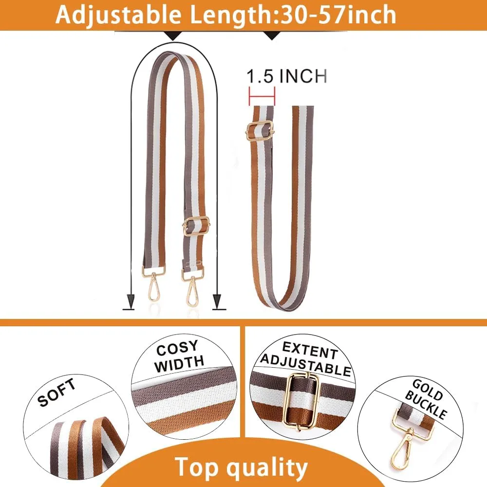 S-Jacorry Purse Strap Replacement Crossbody Wide Shoulder Strap Adjustable Canvas Straps Handbag Strap Replacement Belts