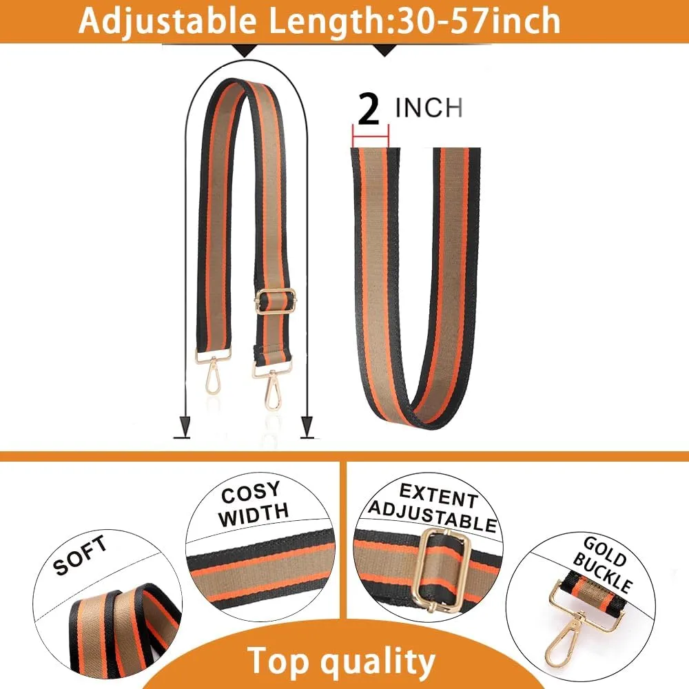 S-Jacorry Purse Strap Replacement Crossbody Wide Shoulder Strap Adjustable Canvas Straps Handbag Strap Replacement Belts