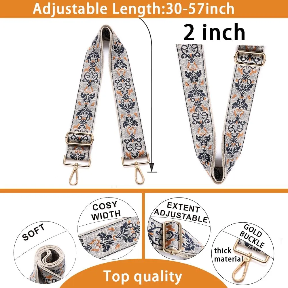 S-Jacorry Purse Strap Replacement Crossbody Wide Shoulder Strap Adjustable Canvas Straps Handbag Strap Replacement Belts