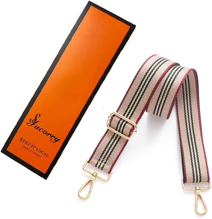 S-Jacorry Purse Strap Replacement Crossbody Wide Shoulder Strap Adjustable Canvas Straps Handbag Strap Replacement Belts