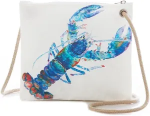 Sea Bags Recycled Sail Cloth Multicolor Lobster Slim Crossbody Crossbody Bags for Women Travel Purse