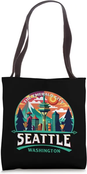 Seattle Washington WA USA The Emerald City Travel Souvenir Tote Bag