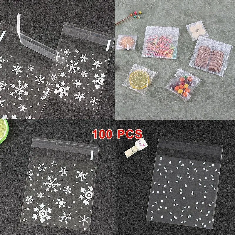 Self Adhesive Cookie Candy Package Bags 100PCS 2Styles