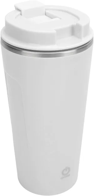 Self Stirring Coffee Mug, Rechargeable Stainless Steel Auto Mixing Cup with Lid, 400ml IP6 Waterproof Coffee Stirring Cup, Rechargeable Self Mixing Cup for Office Car Home Use, White