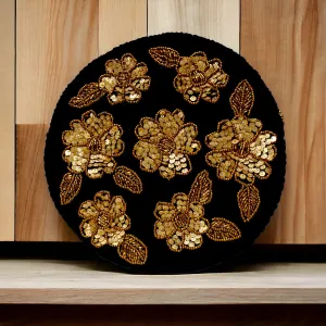Shahi Clutches - Handcrafted Golden Circle Clutch for Women, Pakistani Handmade Product
