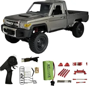 Skymaker New Upgrade Mn82 Pro RC Truck 4X4 1:12 Rc Car with Led Lights Full-Scale Simulation LC79 4WD Pickup Truck RC Rock Crawler with Metal Parts RTR Silver