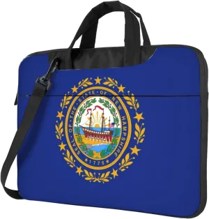 Slim Laptop Shoulder Bag Briefcase Notebook Handbag Computer Carrying Case New Hampshire state flag Print 15.6in