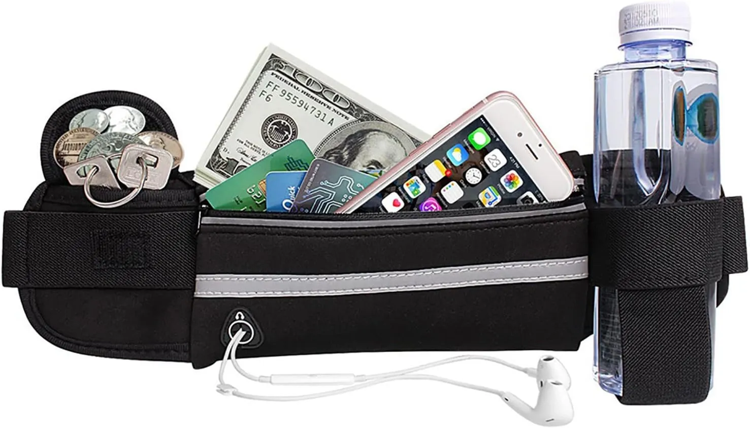 Slim Running Belts for Women, Waterproof Fanny Packs for Women,Phone Holder for Running,Reflective Waist Bag,Runners Belt Pouch,Money Belt,Waist Pack Bag for Camping Travel Running Workout