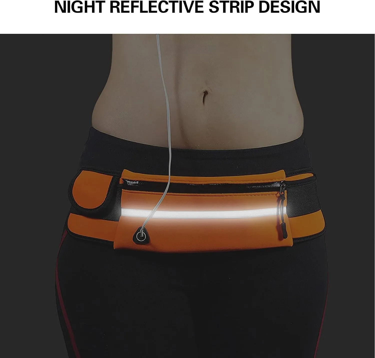 Slim Running Belts for Women, Waterproof Fanny Packs for Women,Phone Holder for Running,Reflective Waist Bag,Runners Belt Pouch,Money Belt,Waist Pack Bag for Camping Travel Running Workout