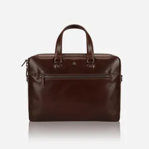 Slim Zip Top Briefcase