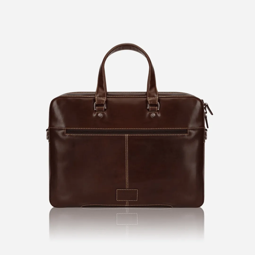 Slim Zip Top Briefcase