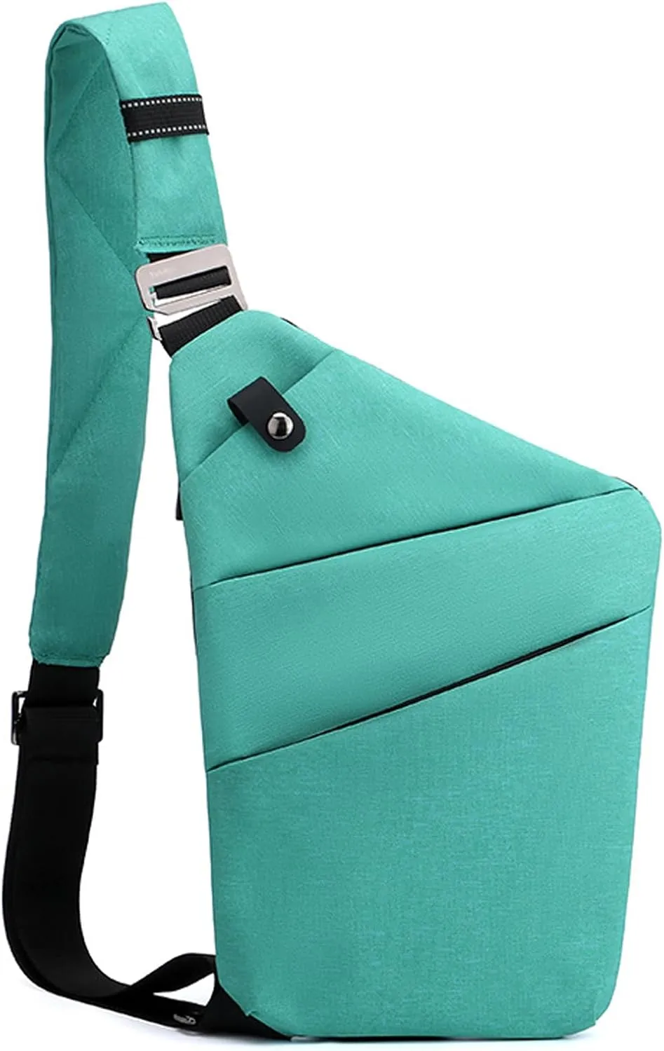 Sling Crossbody Bags Anti-thief Slim Personal Flex Bag Safe Purse Bags for Women Men Waterproof (Green, Left)