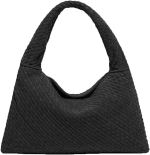 Slouchy Woven Suede Hobo Bags Women Trendy Suede Tote Bag Purse Shoulder Satchel Work Bag Top Handle Vintage Satchels Handbag