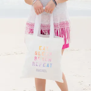 Small Eat Sleep Beach Repeat Tote