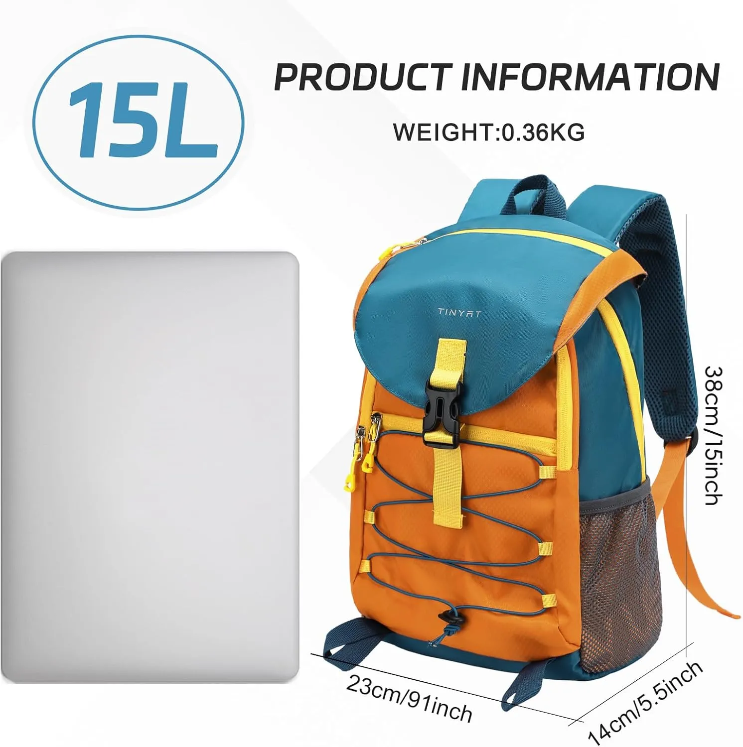 Small Hiking Backpack 15L Lightweight Travel Backpacks Hiking Daypack with Padded Shoulder Strap Camping Backpack for Women
