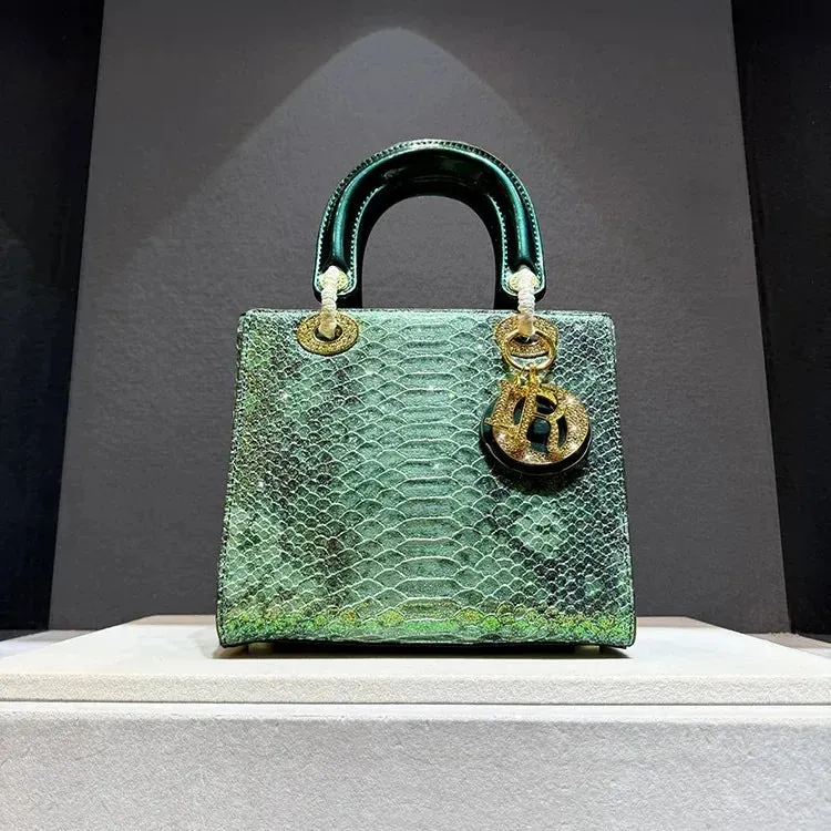 Snake Skin Pattern Printed Women's Handbags