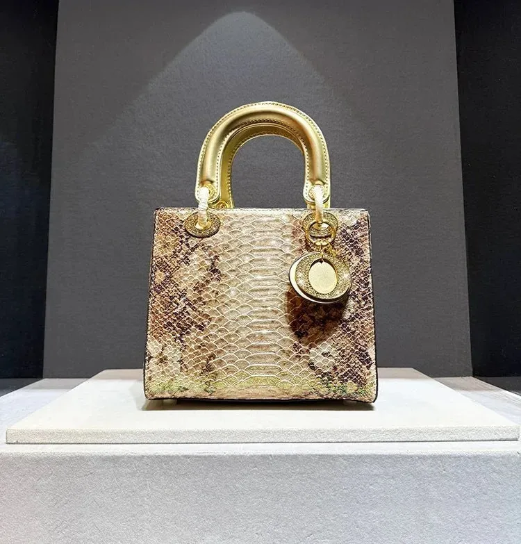 Snake Skin Pattern Printed Women's Handbags