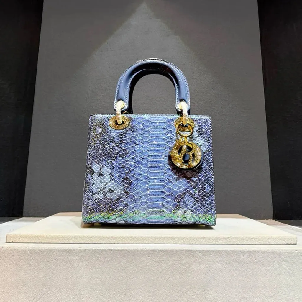 Snake Skin Pattern Printed Women's Handbags
